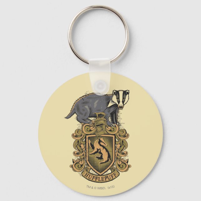 Harry Potter | Hufflepuff Crest with Badger Key Ring (Front)