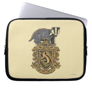 Harry Potter   Hufflepuff Crest with Badger Laptop Sleeve