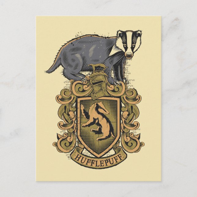 Harry Potter | Hufflepuff Crest with Badger Postcard (Front)