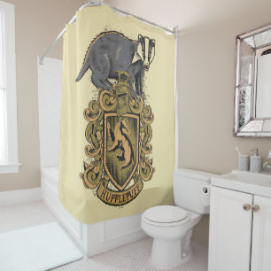 Harry Potter Hufflepuff Crest with Badger Shower Curtain