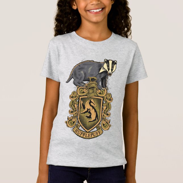 Harry Potter | Hufflepuff Crest with Badger T-Shirt (Front)