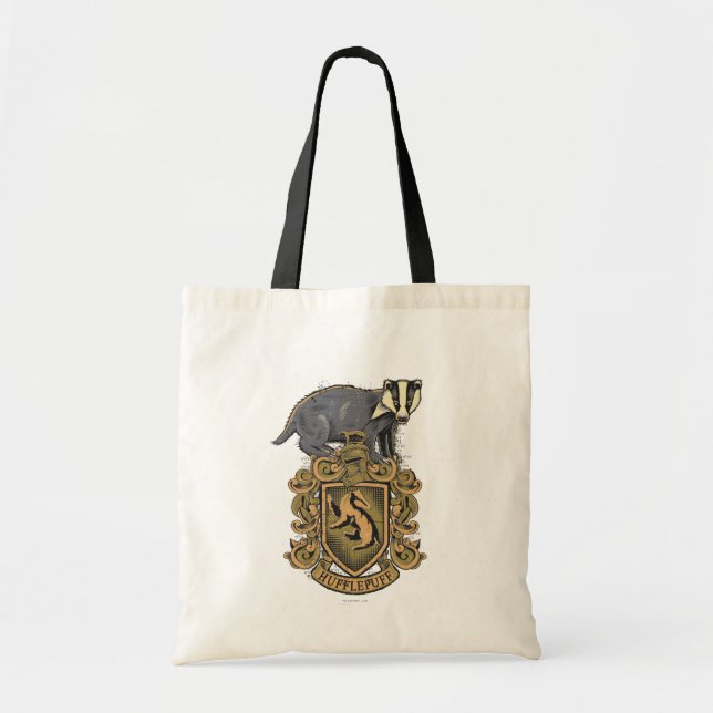 Harry Potter | Hufflepuff Crest with Badger Tote Bag (Front)