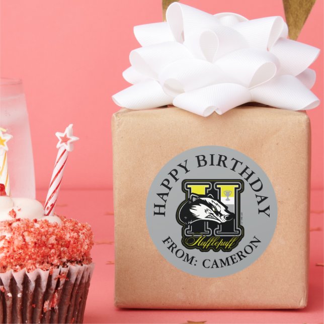 HARRY POTTER™ | HUFFLEPUFF™ Happy Birthday Classic Round Sticker (Party)