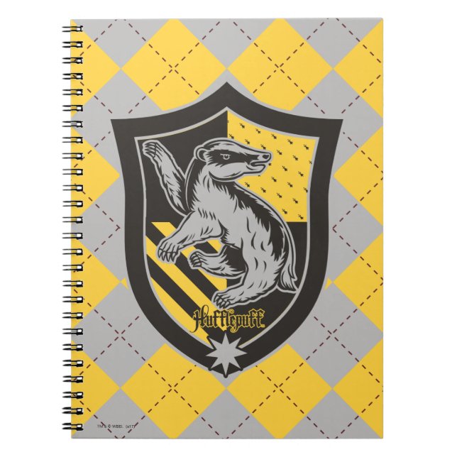 Harry Potter | Hufflepuff House Pride Crest Spiral Notebook (Front)
