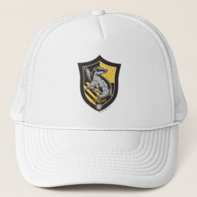 Harry Potter | Hufflepuff House Pride Crest Trucker Hat (Front)