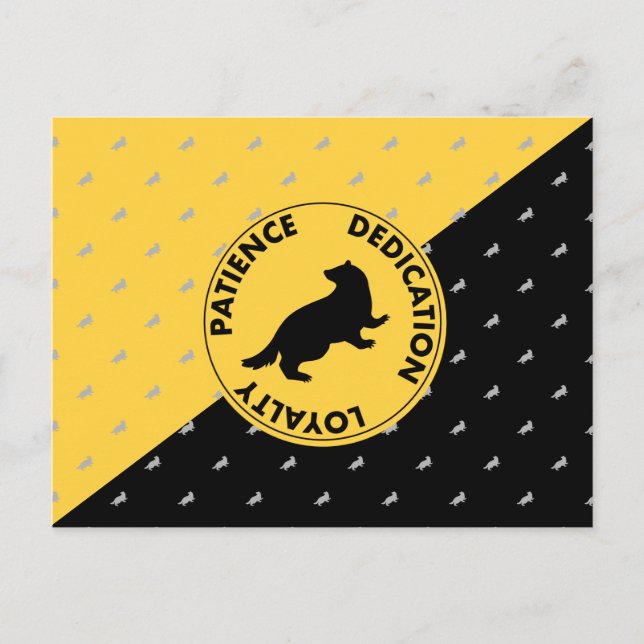 Harry Potter | HUFFLEPUFF™ House Traits Graphic Postcard (Front)