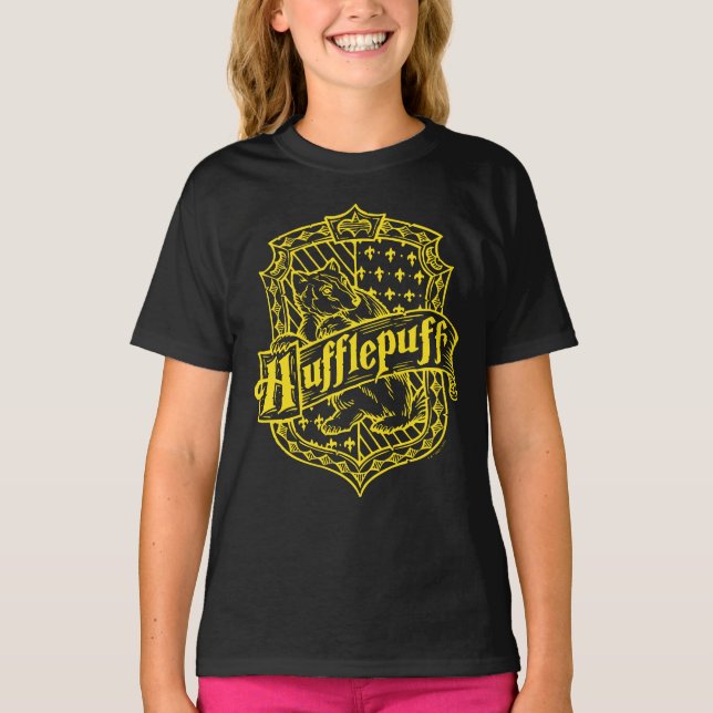 HARRY POTTER™ HUFFLEPUFF™ Line Art Crest T-Shirt (Front)
