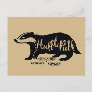 Harry Potter   HUFFLEPUFF™ Silhouette Typography Postcard