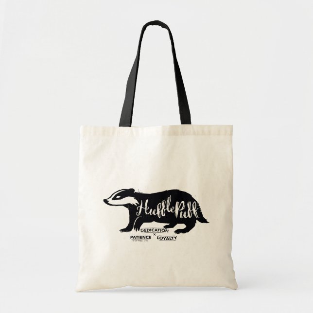 Harry Potter | HUFFLEPUFF™ Silhouette Typography Tote Bag (Front)