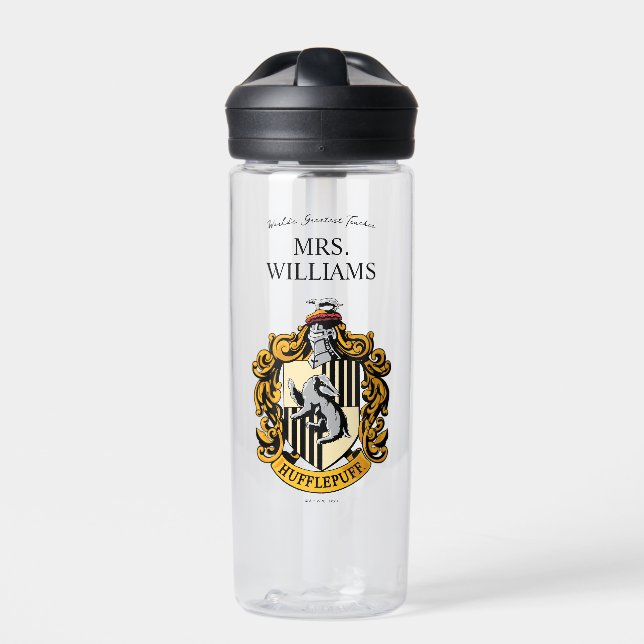 Harry Potter | Hufflepuff Teacher Personalised Water Bottle (Front)