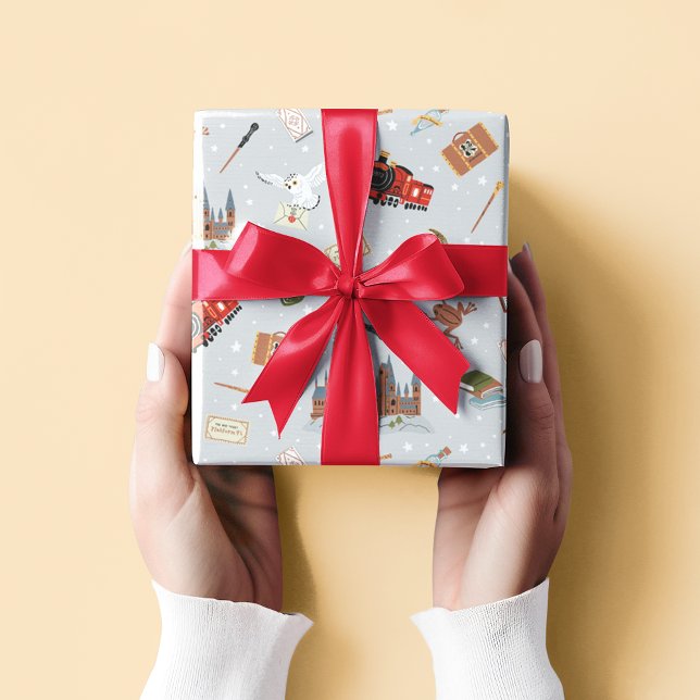 Harry Potter Icons Pattern - Baby Shower Wrapping Paper Sheet (Wrapped gift)