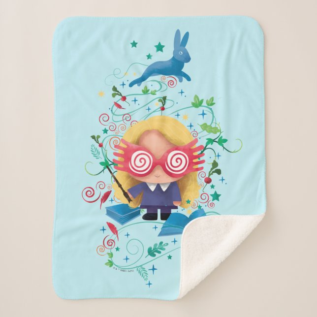 Harry Potter | Luna Lovegood Graphic Sherpa Blanket (Front)