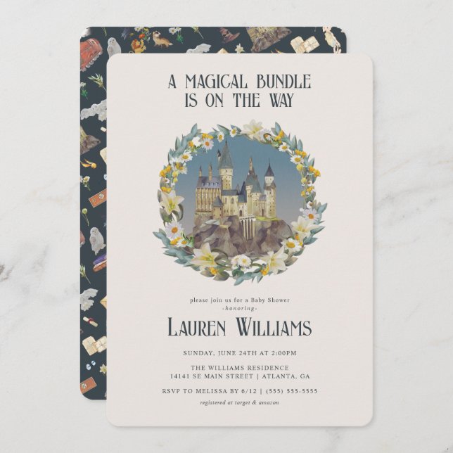 Harry Potter | Magical Hogwarts Castle Baby Shower Invitation (Front/Back)