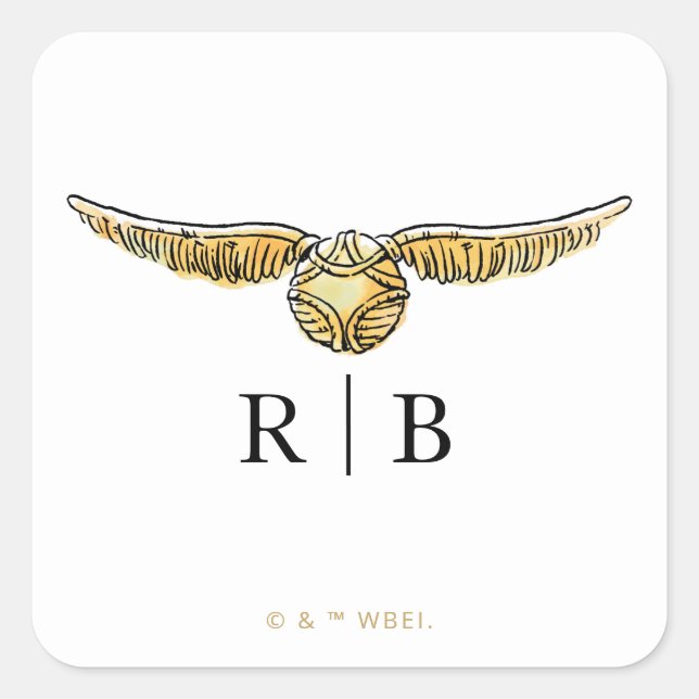 Harry Potter Magical Watercolor Wedding Square Sticker (Front)