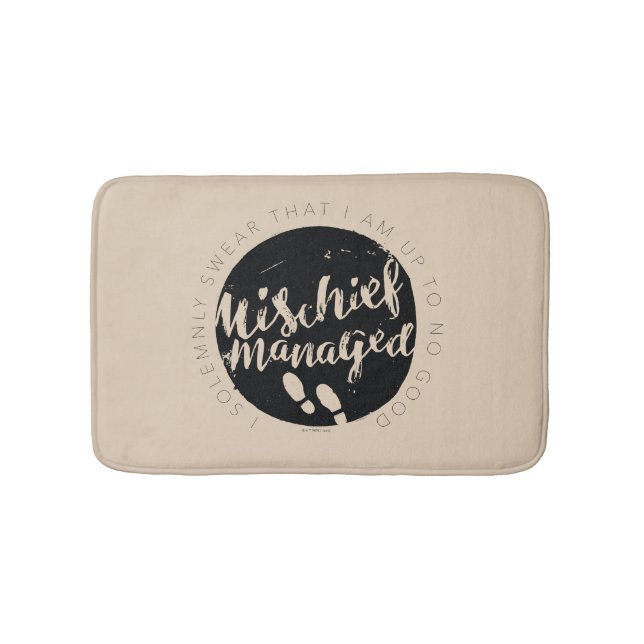 Harry Potter | Marauder's Map Charms Typography Bath Mat (Front)