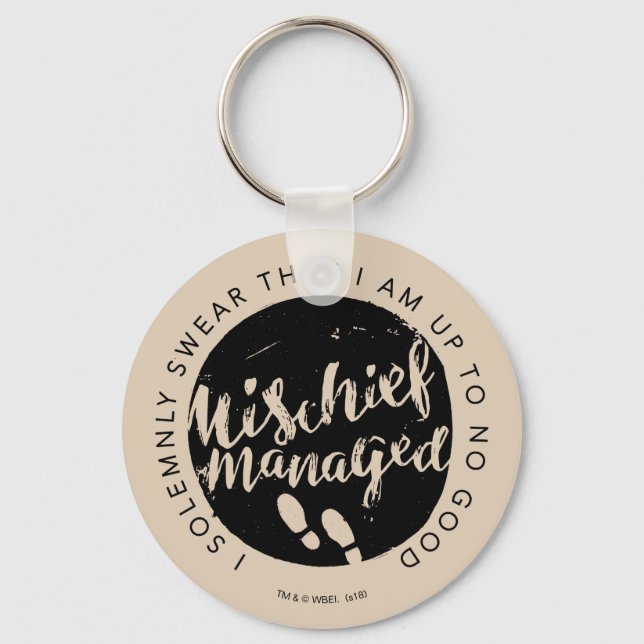 Harry Potter | Marauder's Map Charms Typography Key Ring (Front)