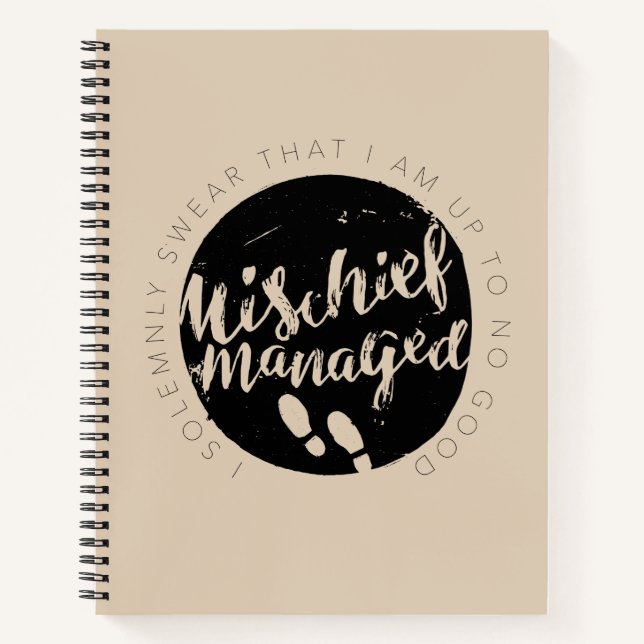 Harry Potter | Marauder's Map Charms Typography Notebook (Front)