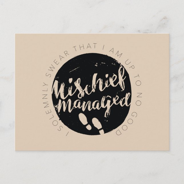 Harry Potter | Marauder's Map Charms Typography Postcard (Front)