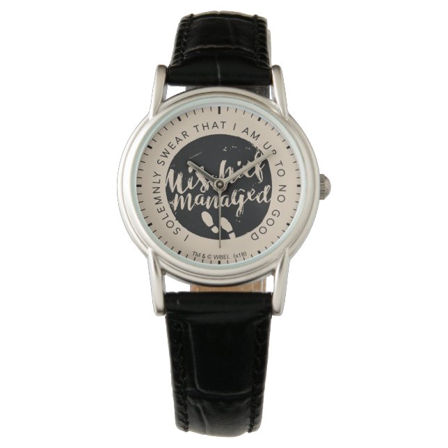 Harry Potter | Marauder's Map Charms Typography Watch (Front)