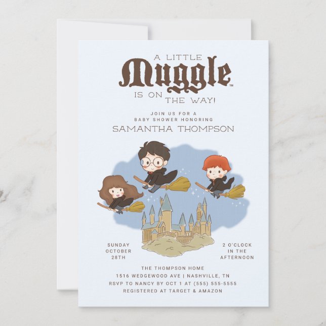 Harry Potter | Muggle Baby Shower Invitation (Front)