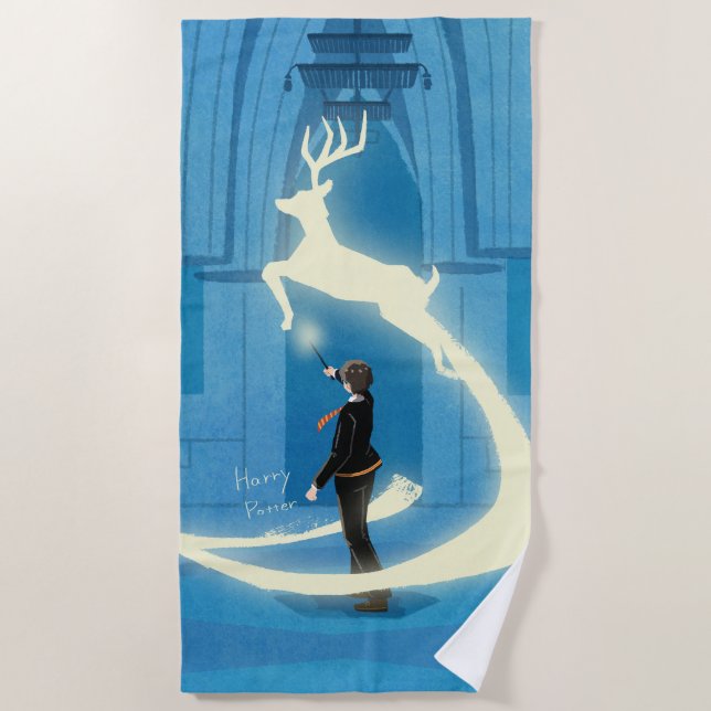 HARRY POTTER™ Patronus Painting Beach Towel (Front)