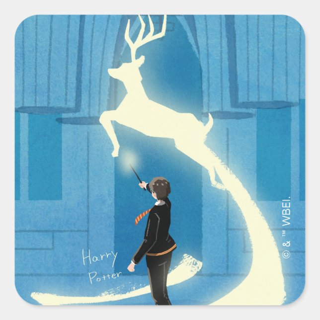 HARRY POTTER™ Patronus Painting Square Sticker (Front)