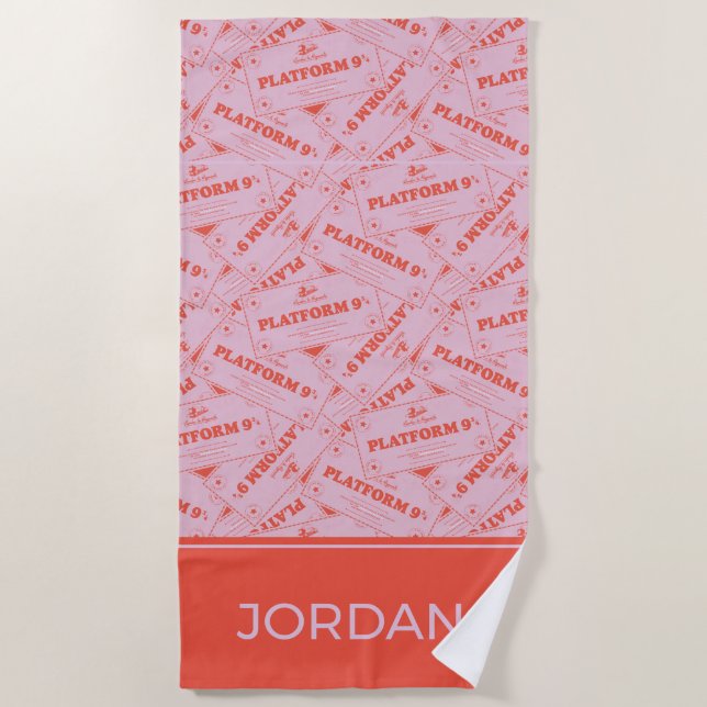 HARRY POTTER™ | Platforn 9 3/4 Train Tickets Beach Towel (Front)