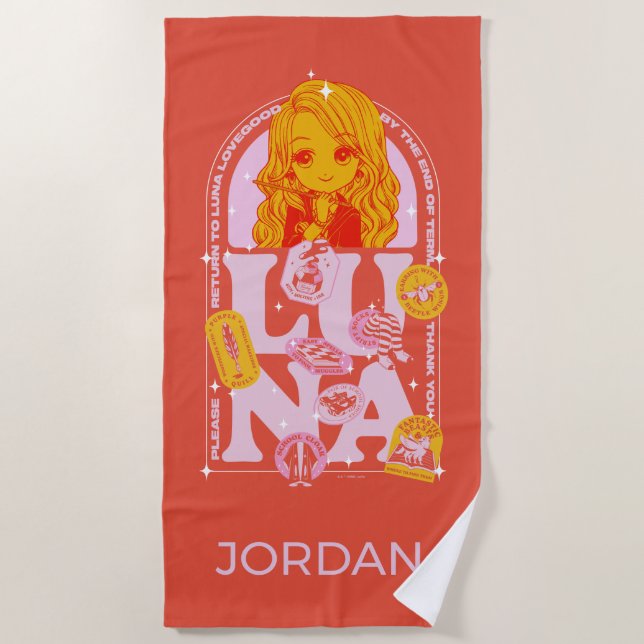 HARRY POTTER™ | Please Return to Luna Lovegood Beach Towel (Front)