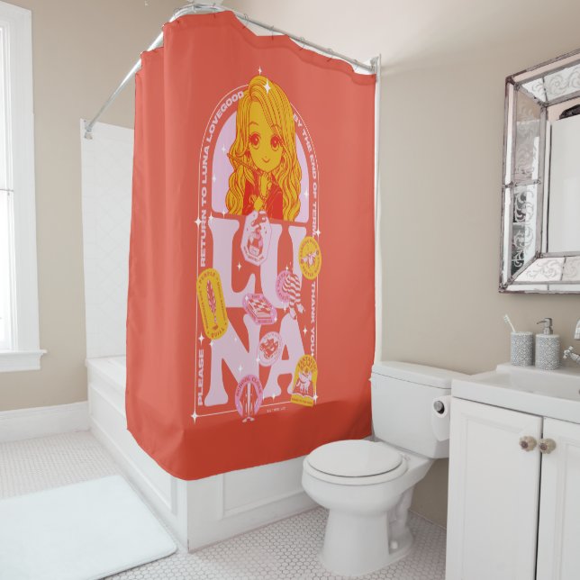 HARRY POTTER™ | Please Return to Luna Lovegood Shower Curtain (In Situ)