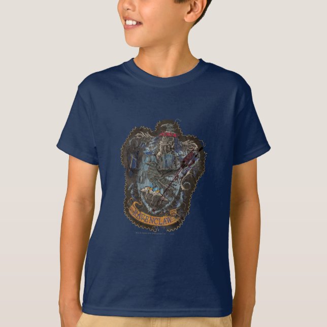 Harry Potter | Ravenclaw Crest - Destroyed T-Shirt (Front)