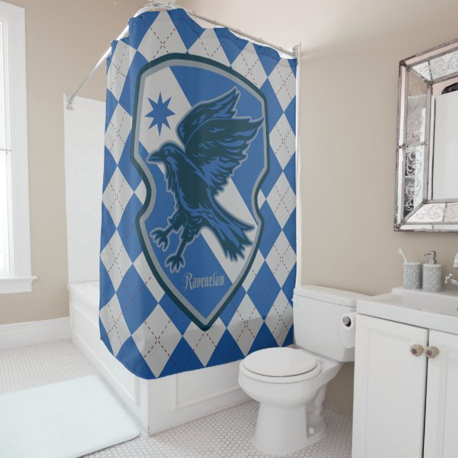 Harry Potter | Ravenclaw House Pride Crest Shower Curtain (In Situ)