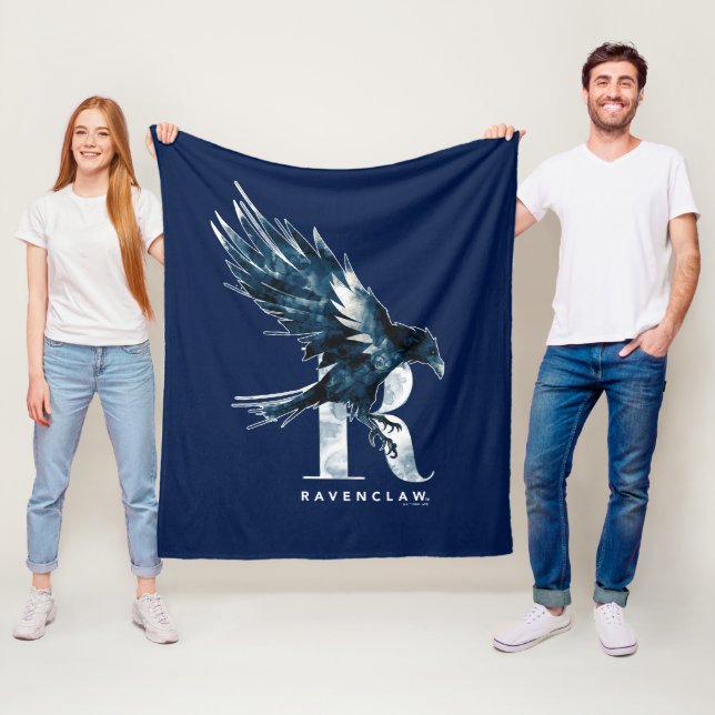 Harry Potter | RAVENCLAW™ Raven Watercolor Fleece Blanket (In Situ)