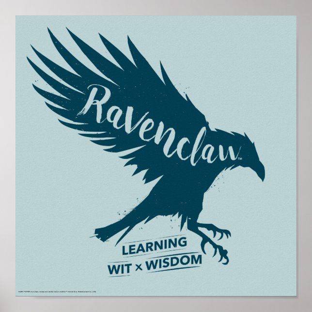 Harry Potter | RAVENCLAW™ Silhouette Typography Poster (Front)