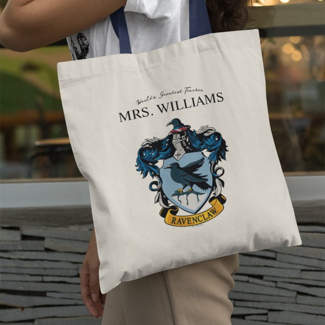 Harry Potter | Ravenclaw Teacher Personalised Tote Bag (Person carrying tote bag)
