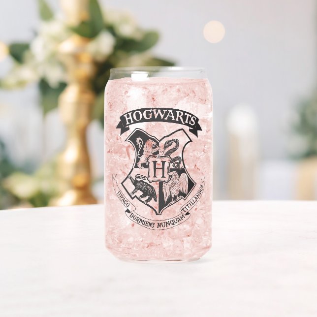 Harry Potter | Retro Hogwarts Crest Can Glass (Insitu (Wedding))