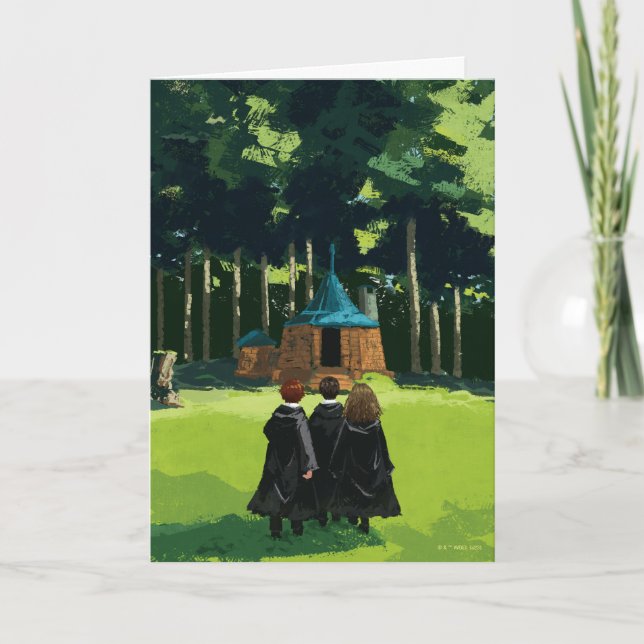 HARRY POTTER™, Ron, & Hermione at Hagrid's Hut Card (Front)