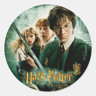 Harry Potter Ron Hermione Dobby Group Shot Classic Round Sticker