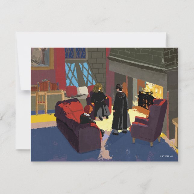 HARRY POTTER™, Ron, & Hermione in Common Room Card (Front)