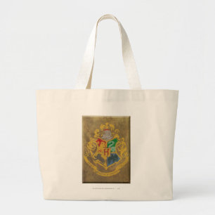 Harry Potter Rustic Hogwarts Crest Large Tote Bag