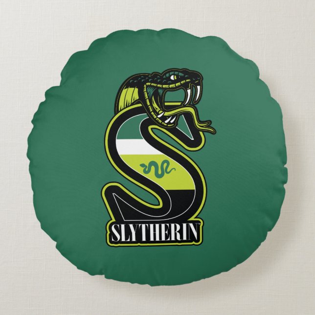 HARRY POTTER™ | SLYTHERIN™ Athletic Badge Round Cushion (Front)