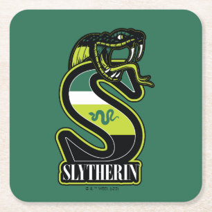 HARRY POTTER™ SLYTHERIN™ Athletic Badge Square Paper Coaster