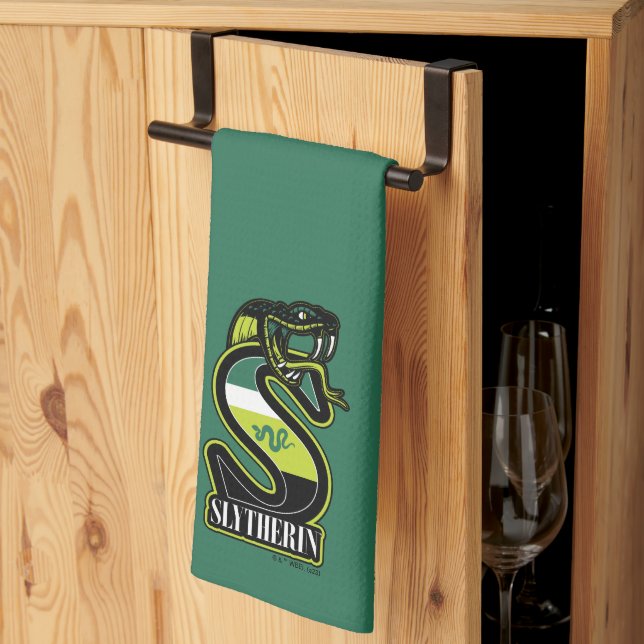 HARRY POTTER™ | SLYTHERIN™ Athletic Badge Tea Towel (Thirds Fold)