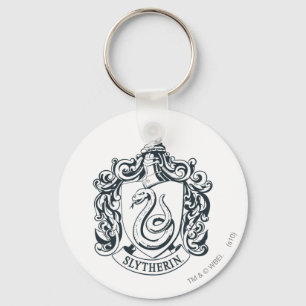 Harry Potter   Slytherin Crest - Black and White Key Ring