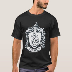 Harry Potter   Slytherin Crest - Black and White T-Shirt