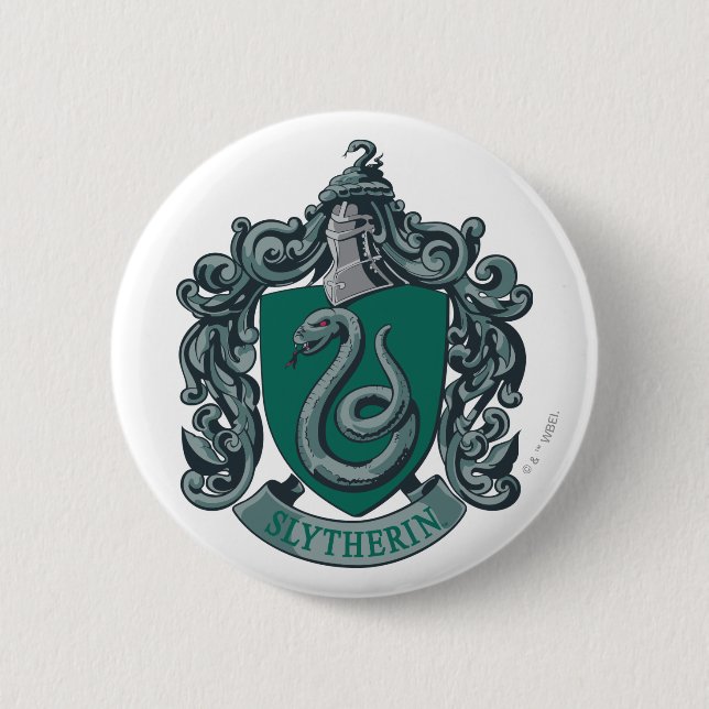 Harry Potter | Slytherin Crest Green 6 Cm Round Badge (Front)