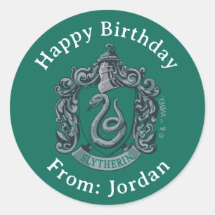 Harry Potter Slytherin Crest Green Classic Round Sticker