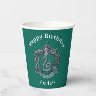 Harry Potter Slytherin Crest Green Paper Cups
