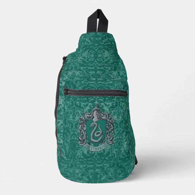 Harry Potter | Slytherin Crest Green Sling Bag (Front)
