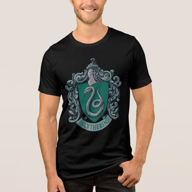 Harry Potter | Slytherin Crest Green Tri-Blend Shirt (Front)