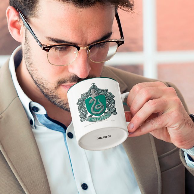 Harry Potter | Slytherin Crest Green Two-Tone Coffee Mug (Creator Uploaded)